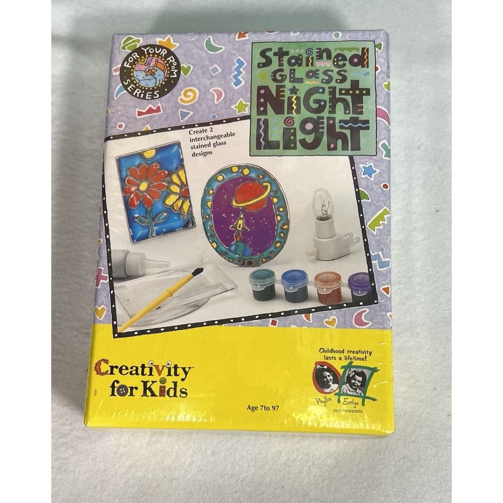 Creativity For‎ Kids Stained Glass Night Light Sealed NEW in box